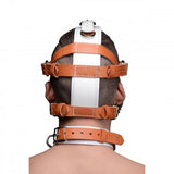 White and Tan Hospital Style Leather Muzzle