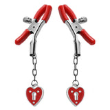 Captive Heart Padlock Nipple Clamps