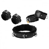 Fur Lined Leather Bondage Essentials Kit