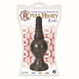 The King Ribbed Tip Anal Plug – Black
