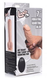 8 Inch Vibrating Squirting Dildo with Remote Control - Light
