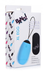 XL Silicone Vibrating Egg - Blue