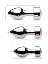 Hot Pink Gem Weighted Anal Plug - Medium