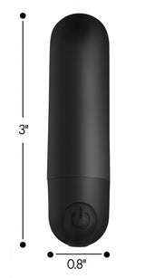 Vibrating Bullet with Remote Control - Black