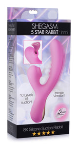 8X Silicone Suction Rabbit - Pink