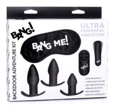 Backdoor Adventure Remote Control 3 Piece Butt Plug Vibe Kit