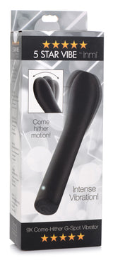 5 Star 9X Come-Hither G-Spot Silicone Vibrator - Black