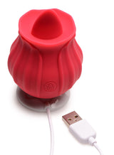 Bloomgasm Wild Violet 10X Silicone Clit Licking Stimulator - Red