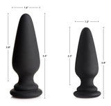 Small Anal Plug with Interchangeable Fox Tail - Black