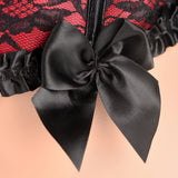 Scarlet Seduction Lace-up Corset and Thong - XL