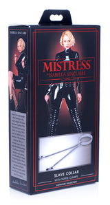 Isabella Sinclaire Slave Collar with Nipple Clamps