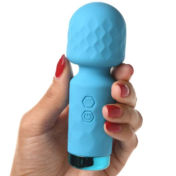 10X Mini Silicone Wand - Blue-0