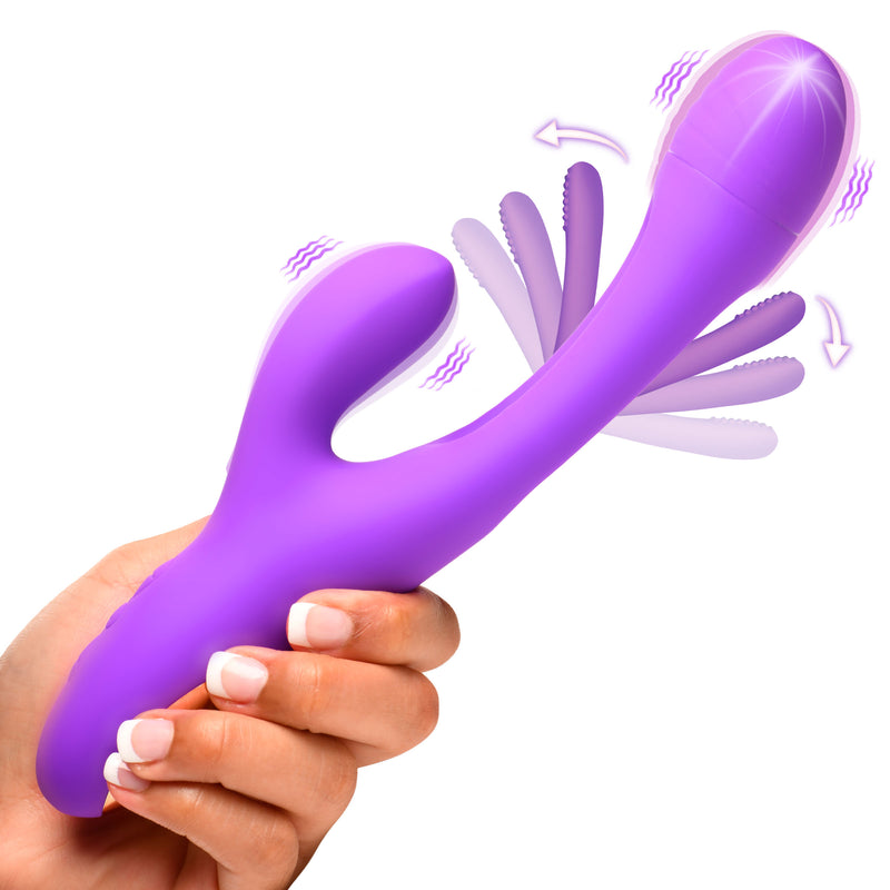 Tri Flick Silicone Flicking Rabbit Vibrator-0