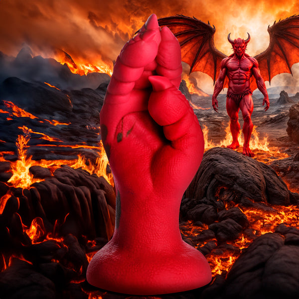 Demon Claw Fisting Silicone Dildo - Red-0