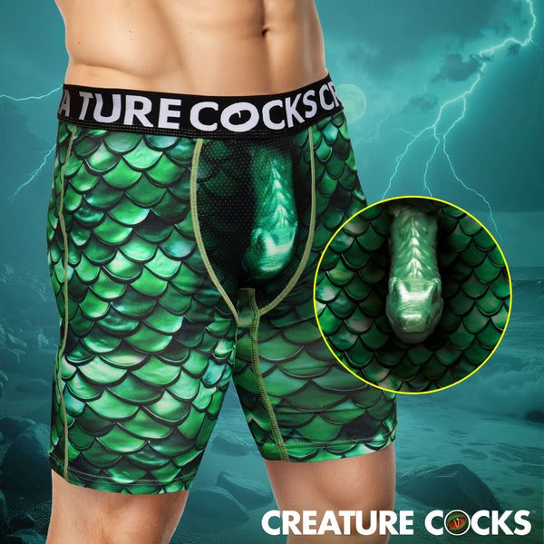 Creature Wear Cockness Monster Lake Creature Boxer Shorts - X-Large-0