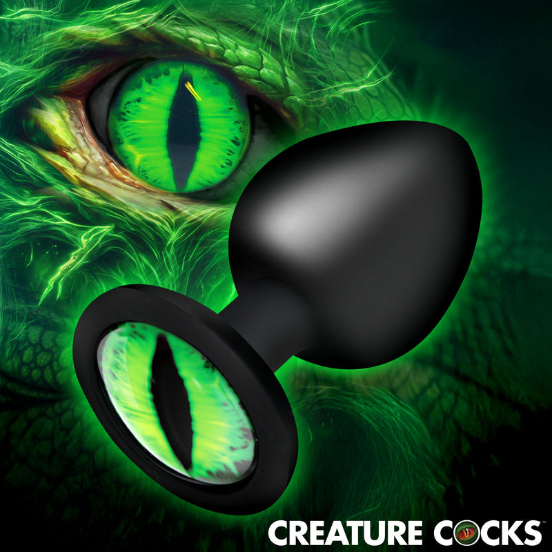 Creature Eye Green Eye Silicone Butt Plug - Large-0