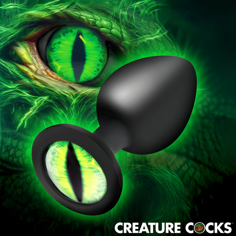 Creature Eye Green Eye Silicone Butt Plug - Medium-0
