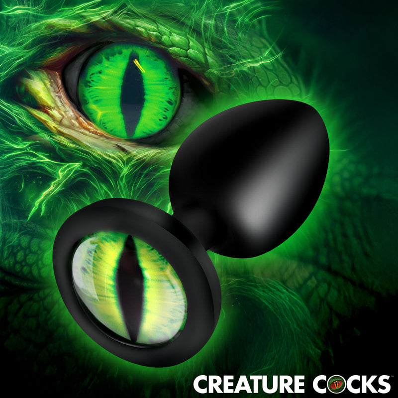 Creature Eye Green Eye Silicone Butt Plug - Small-0