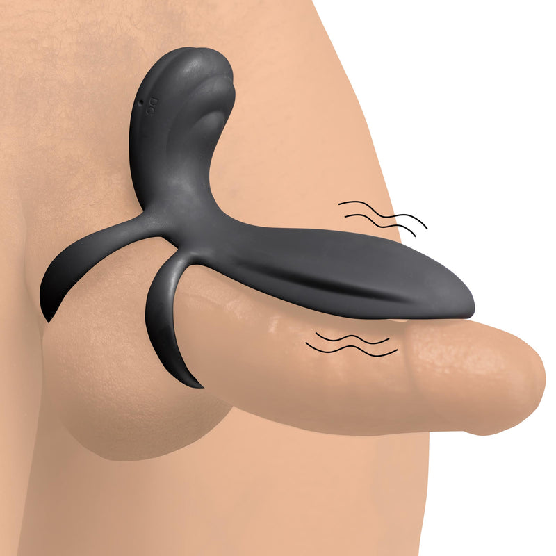 10X Silicone Vibrating Girth Enhancer with Remote Control-0