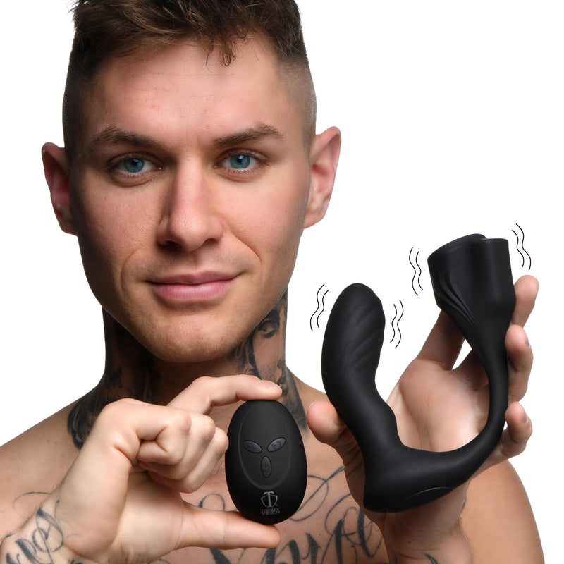 7X Silicone Prostate Plug with Ball Stretcher and Remote-0