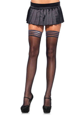 Spandex sheer thigh highs with