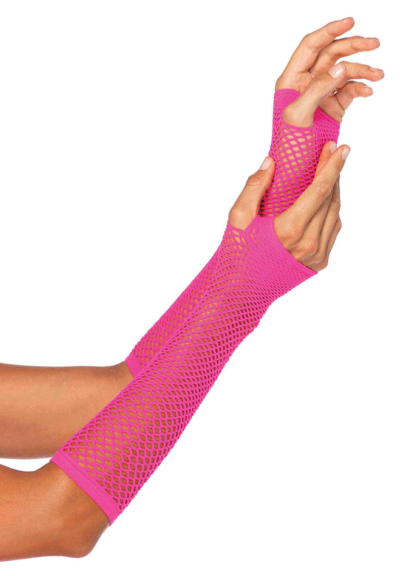 Triangle net fingerless gloves