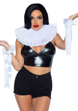 2 PC Deluxe ruffle neck piece