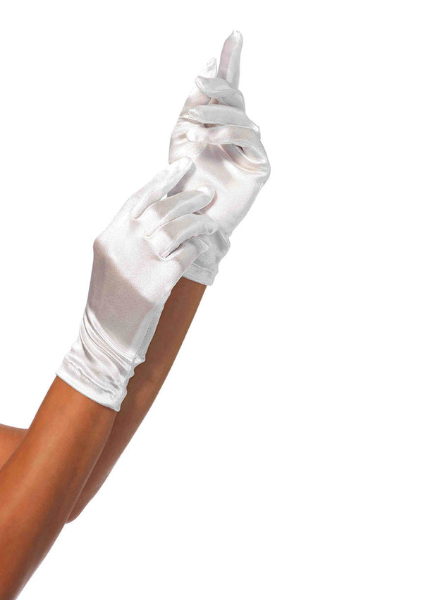 Wrist Length Satin Gloves O/S