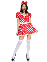 2 PC Polka dot dress with ruch