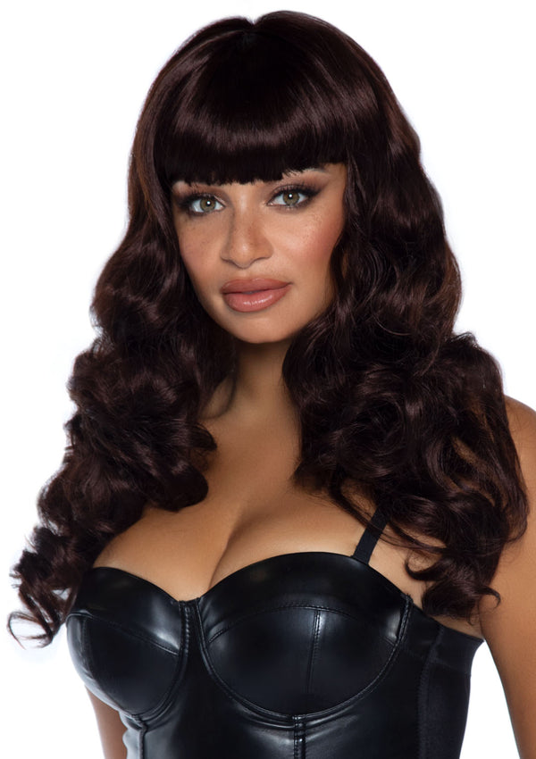 24" Misfit long wavy bang wig.