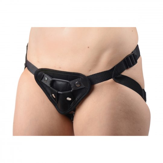 Sutra Fleece-Lined Strap On with Vibrator Pouch