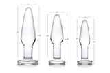 Dosha 3 Piece Glass Anal Plug Kit