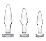 Dosha 3 Piece Glass Anal Plug Kit