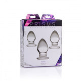 Triplets 3 Piece Glass Anal Plug Kit