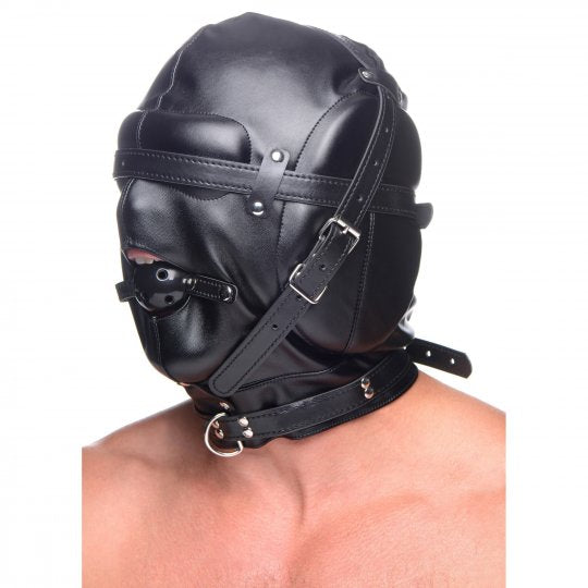 Bondage Hood with Breathable Ball Gag