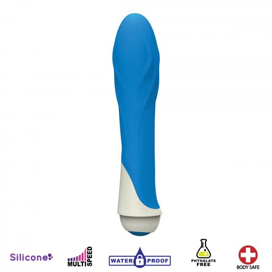 Charlie 7 Function Silicone Vibe- Blue