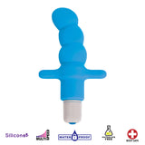 Desire Silicone Vibrating Anal Probe- Blue
