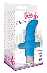 Desire Silicone Vibrating Anal Probe- Blue