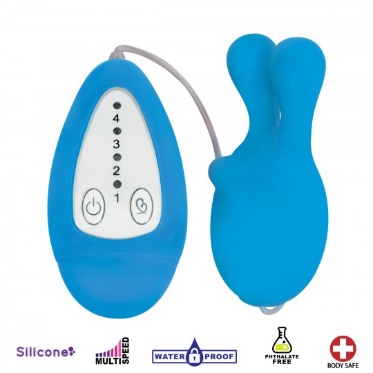 Bounce Silicone Bunny Bullet Vibe- Blue