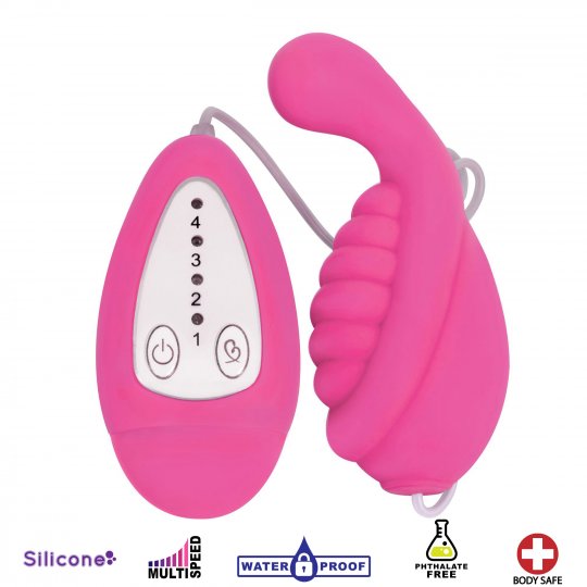 Whirl 4x Silicone Remote Vibe - Pink