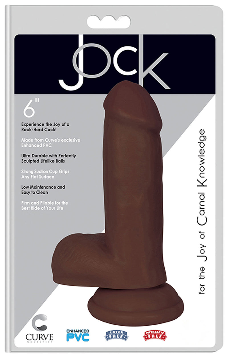 JOCK 6 Inch Dong with Balls Brown