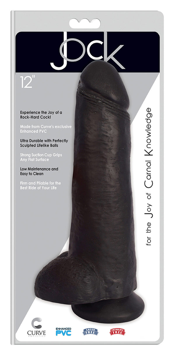 JOCK 12 Inch Dong with Balls Black