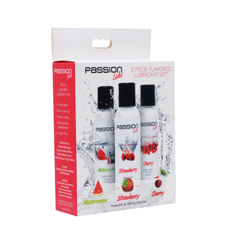 Passion Licks 3 Piece Flavored Lube Set