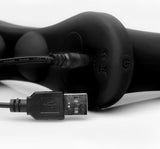 Double Take 10X Double Penetration Vibrating Strap-on Harness - Black