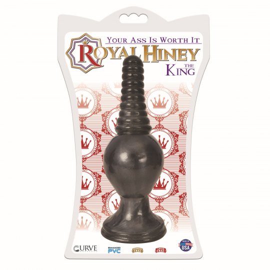 The King Ribbed Tip Anal Plug – Black