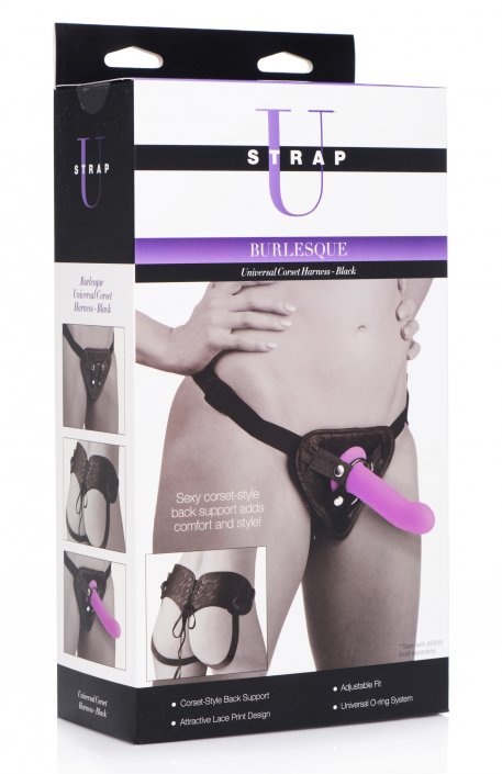 Burlesque Universal Corset Harness - Black