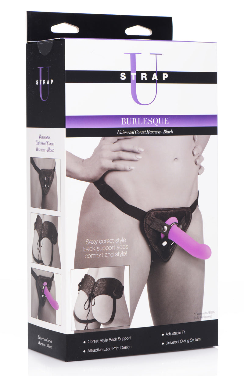 Burlesque Universal Corset Harness - Black