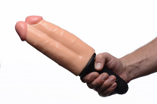 Double Decker 13X Vibrating Dual Dildo Thruster