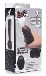 8 Inch Vibrating Squirting Dildo with Remote Control - Dark