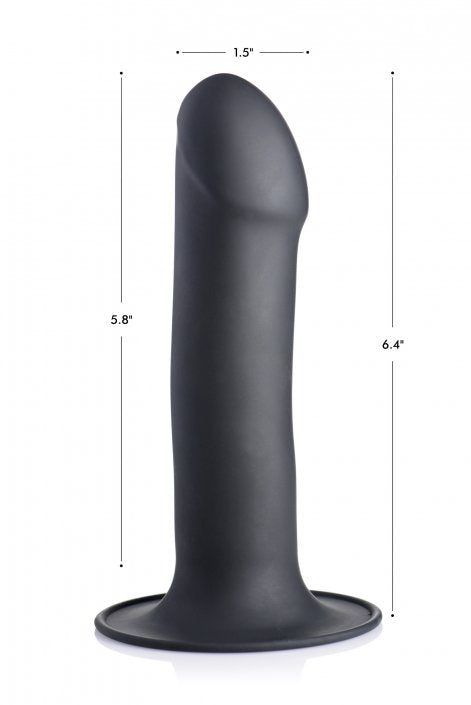 Squeezable Phallic Dildo - Black